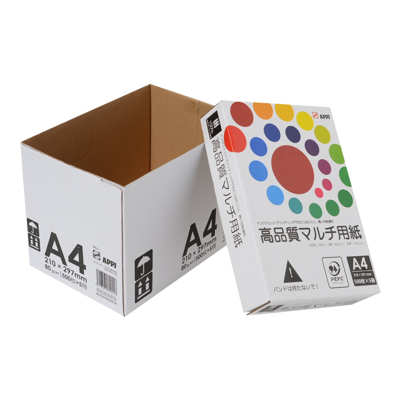 (未使用･未開封品)　コピー用紙 A4 高品質マルチ用紙 白色度98% 紙厚0.106mm 500枚 インクジェット用紙 df5ndr3 Amazon | APP 高白色 コピー用紙 マルチ用紙 超高白色 白色度98